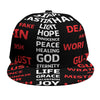 Christian Cross Religious Words Print Snapback Cap