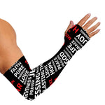 Christian Cross Religious Words Print Sun Protection Arm Sleeves