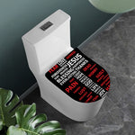 Christian Cross Religious Words Print Toilet Lid Cover