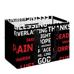 Christian Cross Religious Words Print Utility Tote Bag