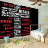 Christian Cross Religious Words Print Wall Sticker