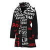 Christian Cross Religious Words Print Women's Bathrobe