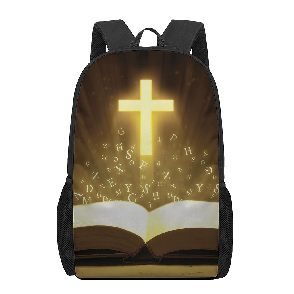 Christian Holy Bible Print 17 Inch Backpack