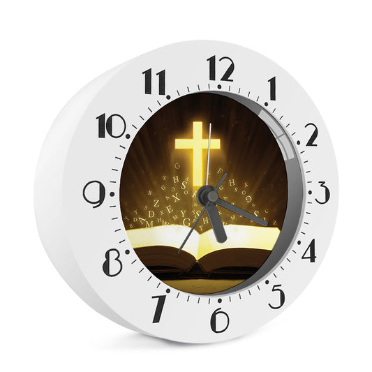 Christian Holy Bible Print Alarm Clock