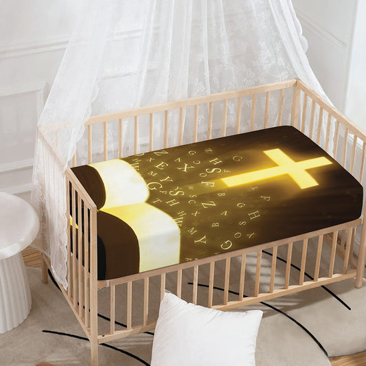 Christian Holy Bible Print Baby Crib Sheet