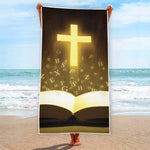 Christian Holy Bible Print Beach Towel