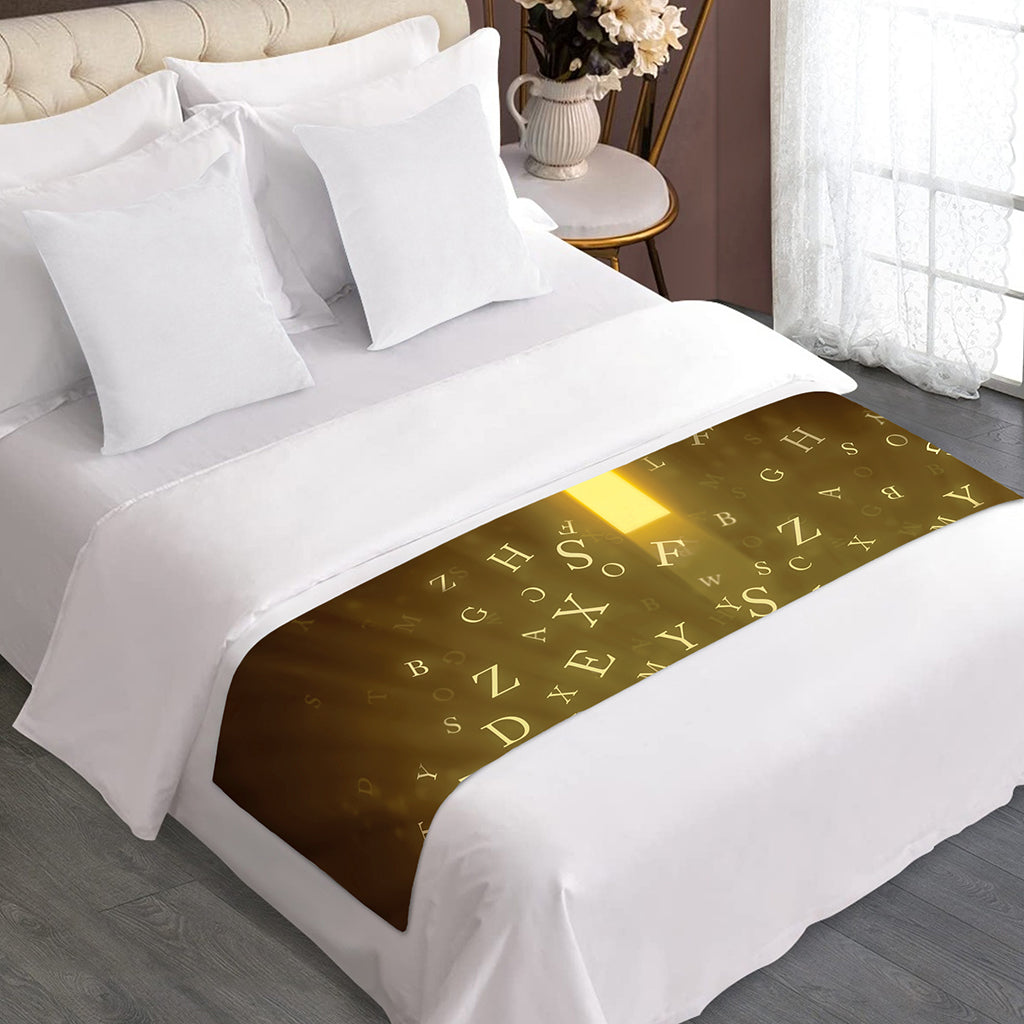 Christian Holy Bible Print Bed Runner