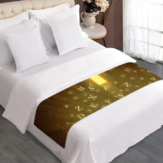 Christian Holy Bible Print Bed Runner