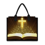 Christian Holy Bible Print Canvas Tote Bag