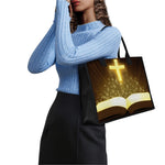 Christian Holy Bible Print Canvas Tote Bag