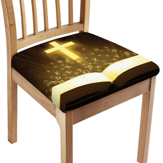 Christian Holy Bible Print Chair Cushion Cover