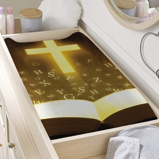 Christian Holy Bible Print Changing Pad Cover