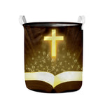 Christian Holy Bible Print Collapsible Laundry Basket