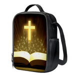 Christian Holy Bible Print Crossbody Lunch Bag