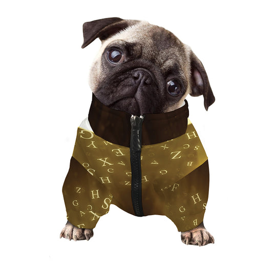 Christian Holy Bible Print Dog Zip Up Jacket