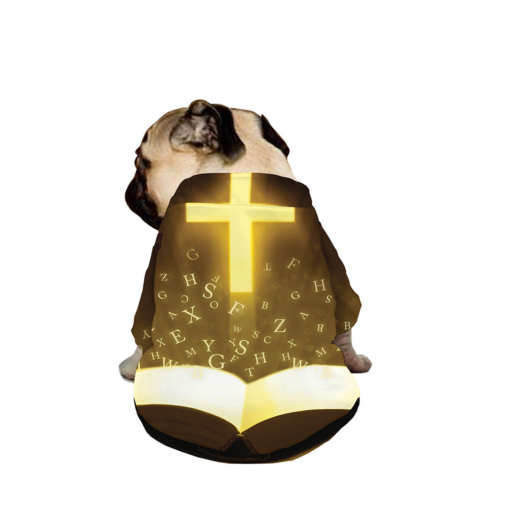 Christian Holy Bible Print Dog Zip Up Jacket