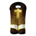 Christian Holy Bible Print Double Neoprene Wine Tote