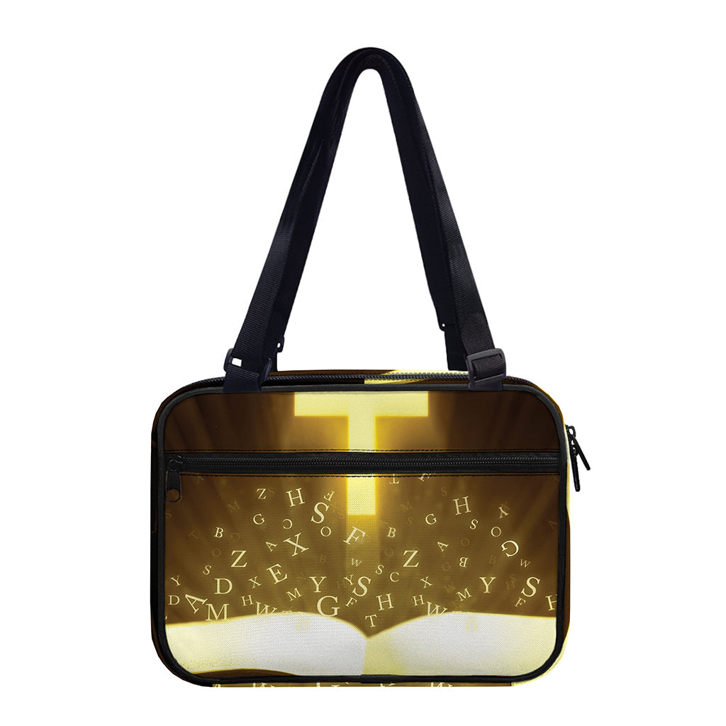 Christian Holy Bible Print Double Strap Bible Bag