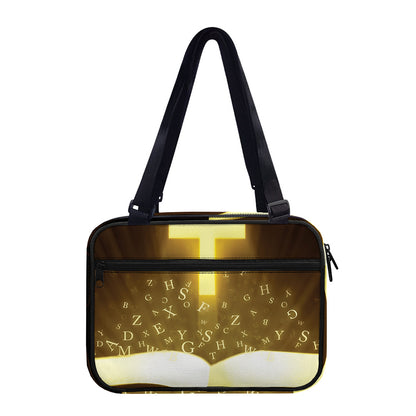 Christian Holy Bible Print Double Strap Bible Bag
