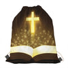 Christian Holy Bible Print Drawstring Bag