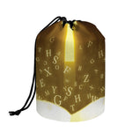 Christian Holy Bible Print Drawstring Makeup Bag