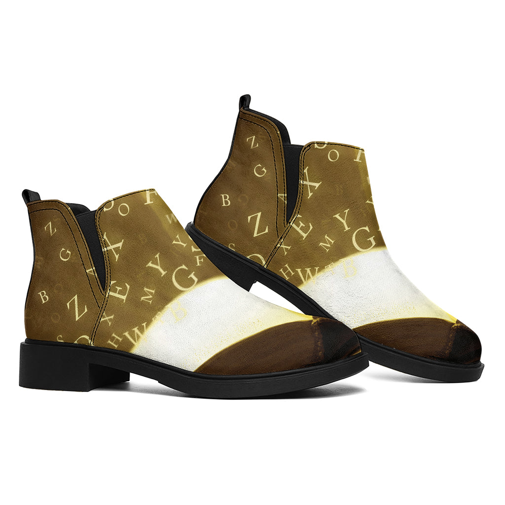 Christian Holy Bible Print Flat Ankle Boots