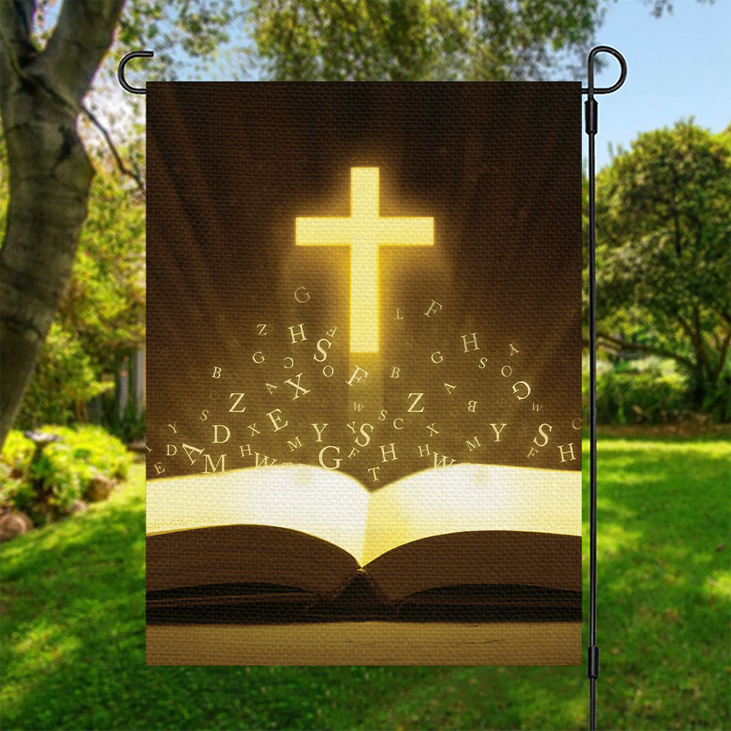 Christian Holy Bible Print Garden Flag