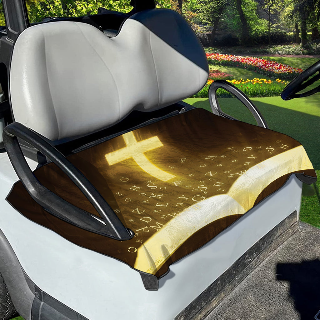 Christian Holy Bible Print Golf Cart Seat Cover