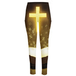 Christian Holy Bible Print High-Waisted Pocket Leggings