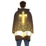 Christian Holy Bible Print Hoodie Blanket