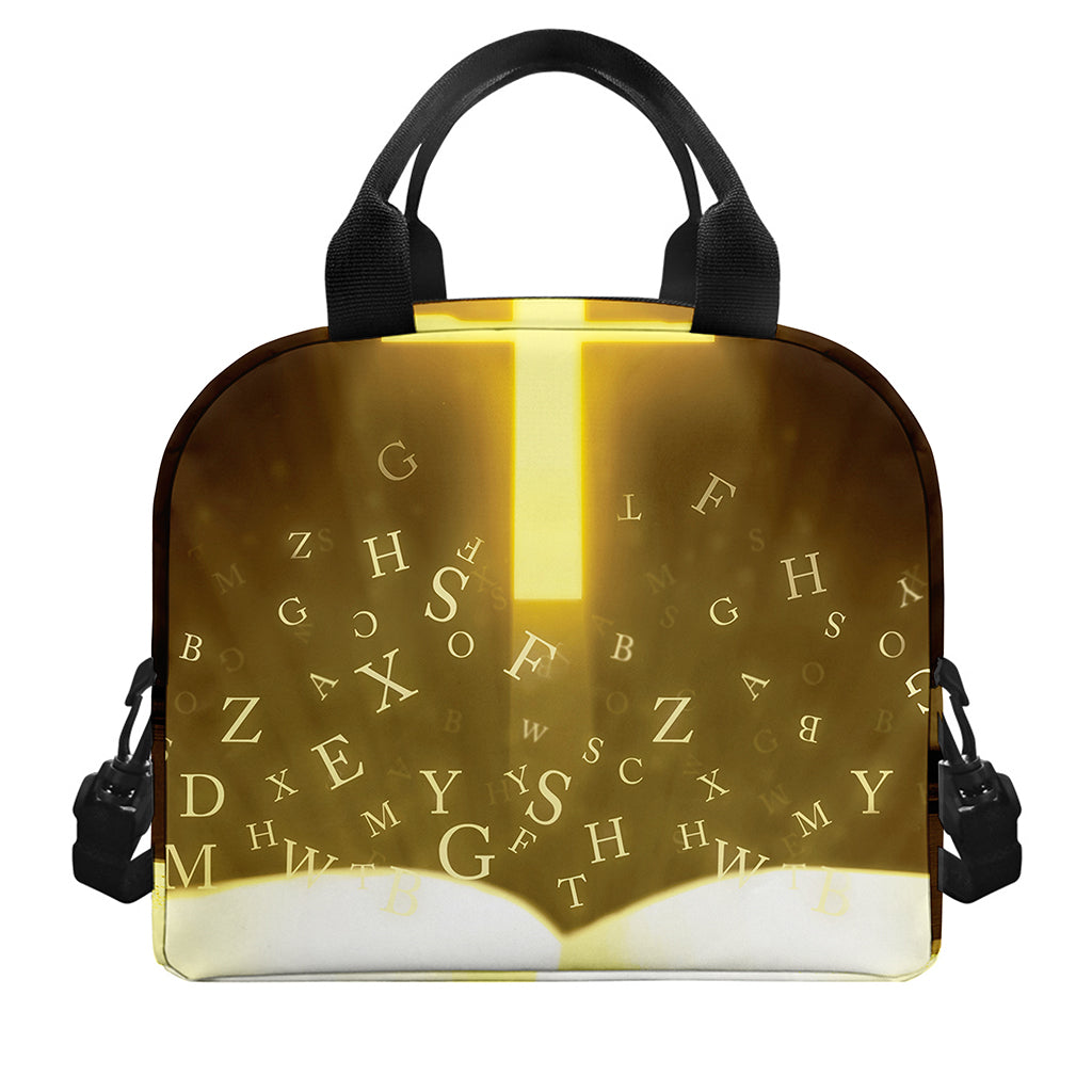Christian Holy Bible Print Insulated Lunch Bag