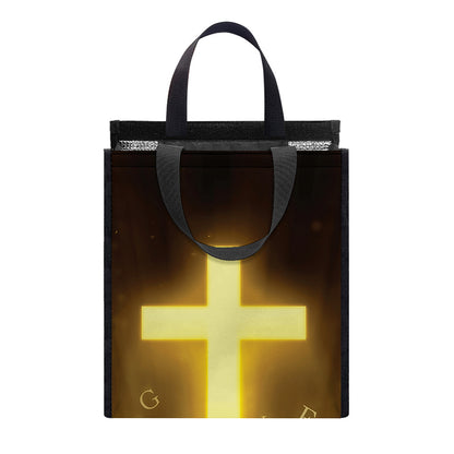 Christian Holy Bible Print Insulated Lunch Tote