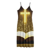 Christian Holy Bible Print Jersey Midi Cami Dress