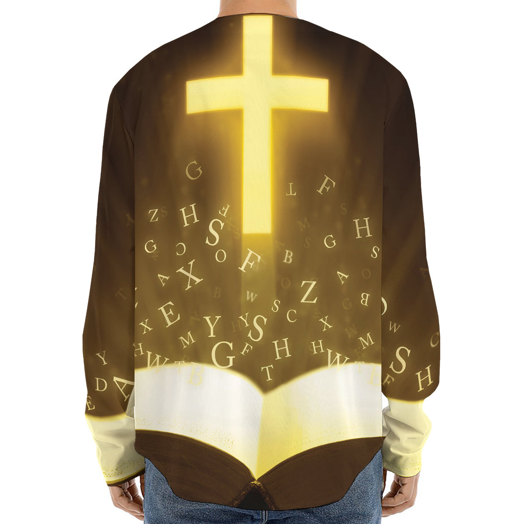 Christian Holy Bible Print Long Sleeve Baseball Jersey