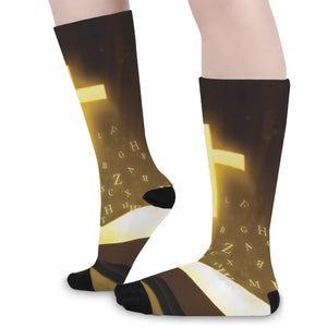 Christian Holy Bible Print Long Socks