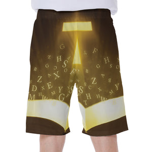 Christian Holy Bible Print Men's Beach Shorts