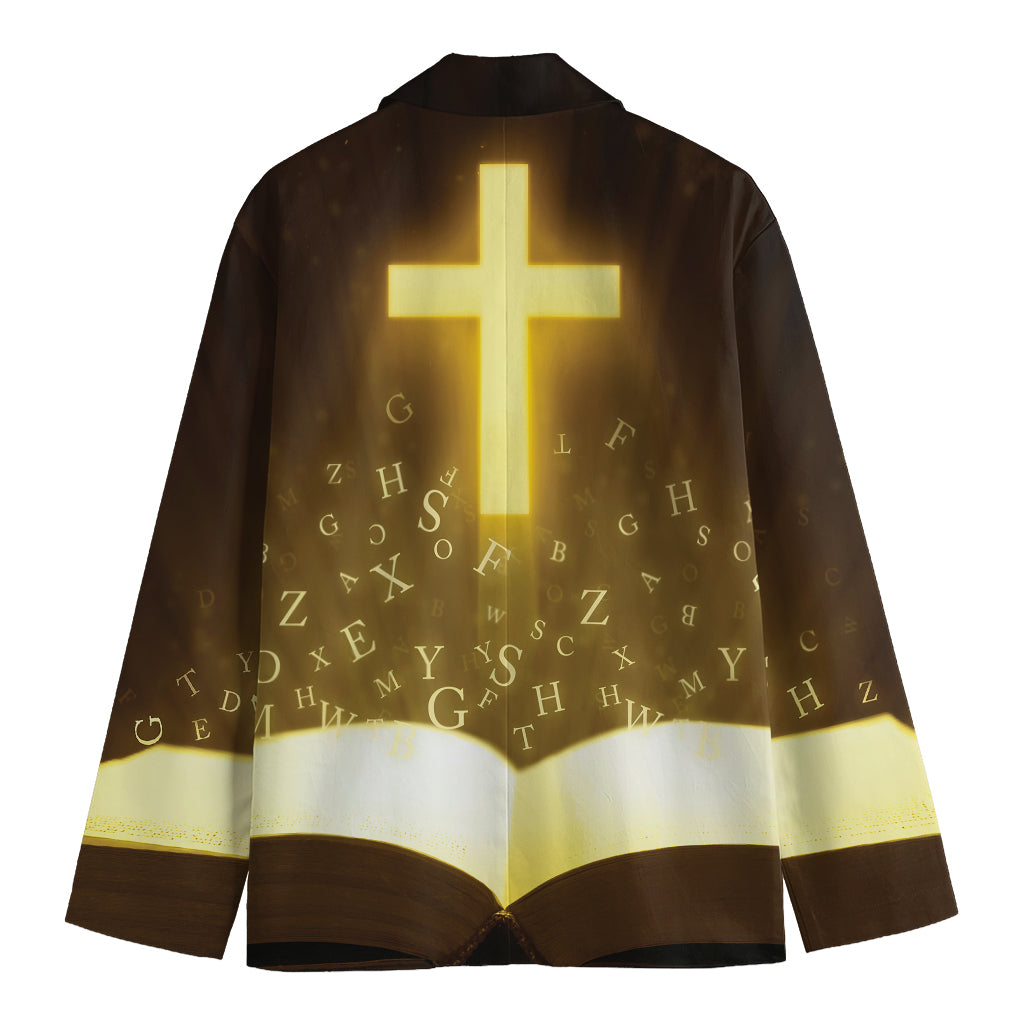 Christian Holy Bible Print Men's Blazer