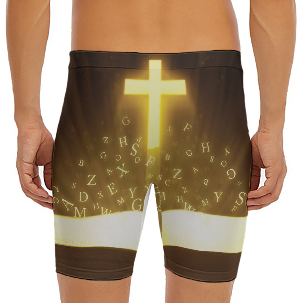 Christian Holy Bible Print Men's Long Boxer Briefs