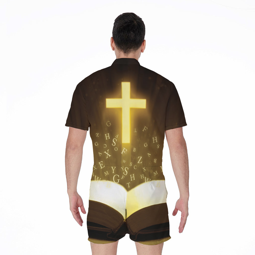 Christian Holy Bible Print Men's Rompers