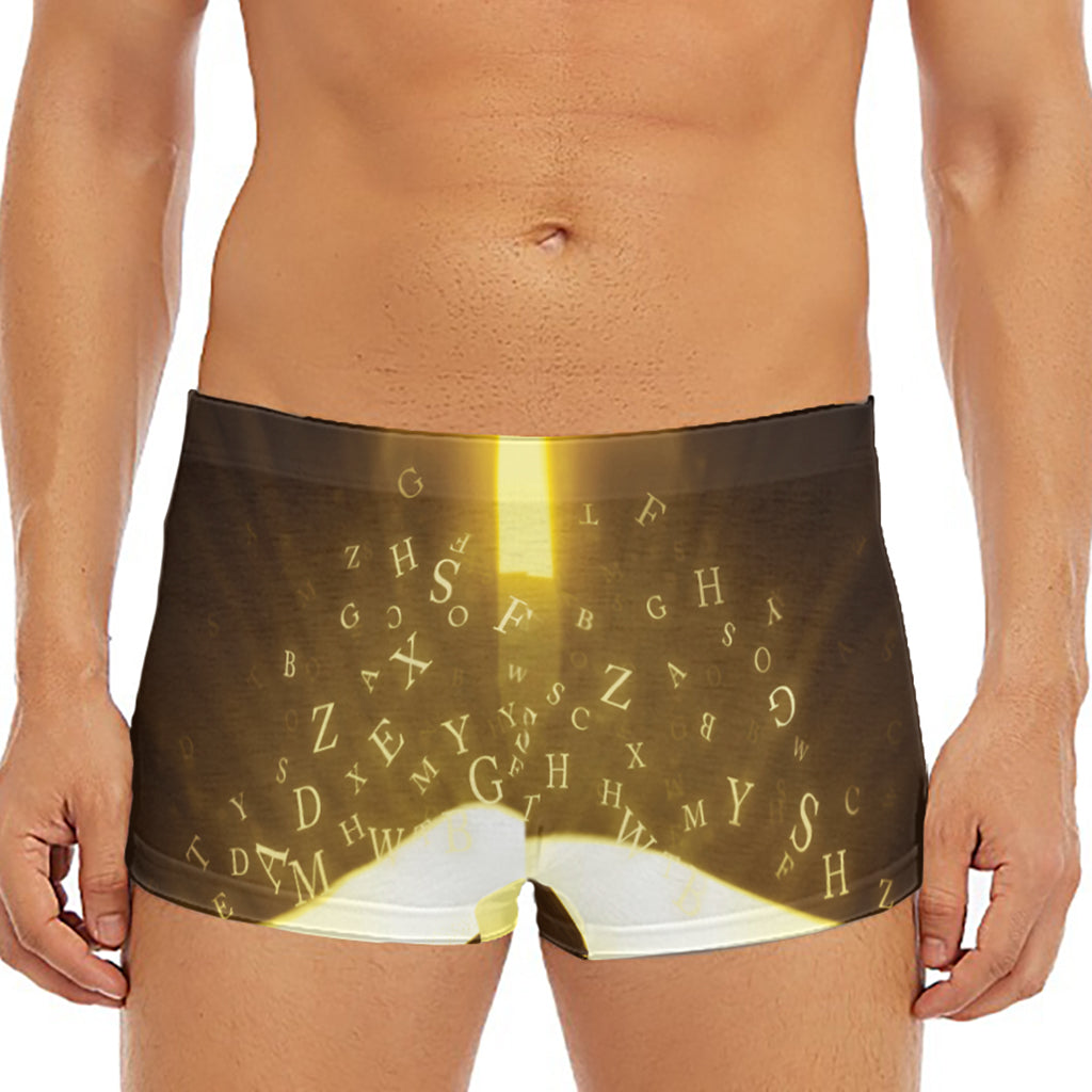 Christian Holy Bible Print Men's Short Boxer Briefs