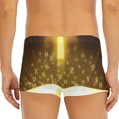 Christian Holy Bible Print Men's Short Boxer Briefs