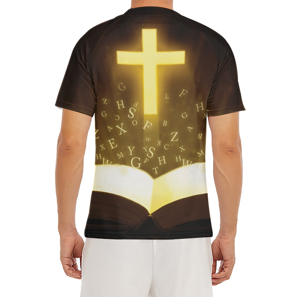 Christian Holy Bible Print Men's Short Sleeve Rash Guard