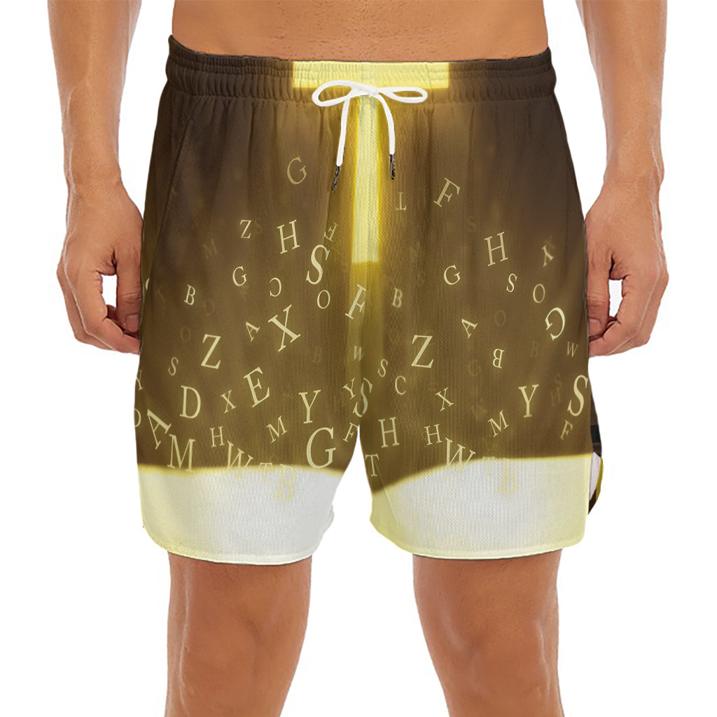 Christian Holy Bible Print Men's Split Running Shorts