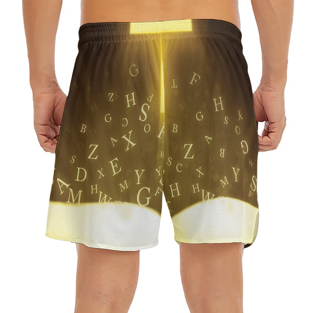 Christian Holy Bible Print Men's Split Running Shorts