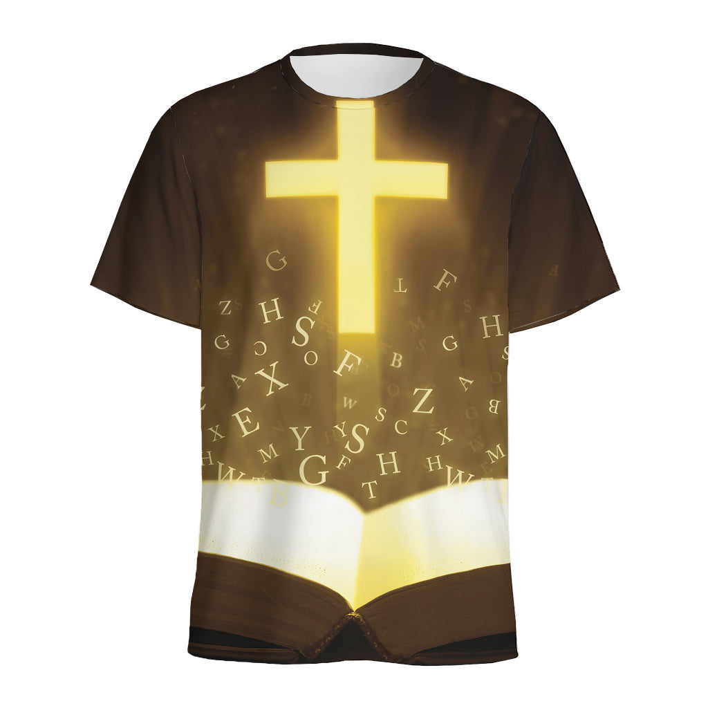 Christian Holy Bible Print Men's Sports T-Shirt
