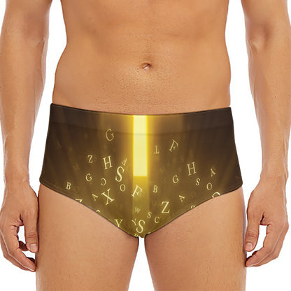 Christian Holy Bible Print Men's Triangle Swim Briefs