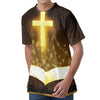 Christian Holy Bible Print Men's Velvet T-Shirt