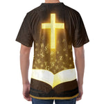 Christian Holy Bible Print Men's Velvet T-Shirt