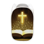 Christian Holy Bible Print Mesh Laundry Hamper