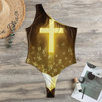 Christian Holy Bible Print One Shoulder Bodysuit